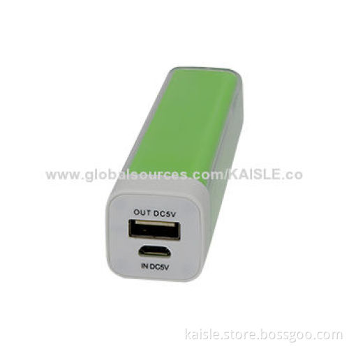 Power Bank with 2,600mAh Capacity and 5V at 1A Input